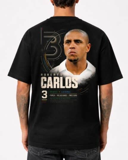 Camiseta Roberto Carlos Força, Velocidade e Precisão Oversize