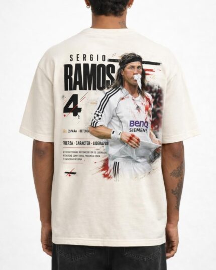Camiseta Sergio Ramos Fuerza, Carácter y Liderazgo Oversize
