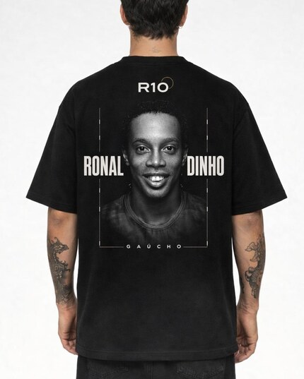 Camiseta Ronaldinho Gaúcho Contato Direto R10 Oversize