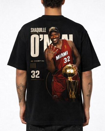 Camiseta Shaquille O’Neal 4x Champion Oversize