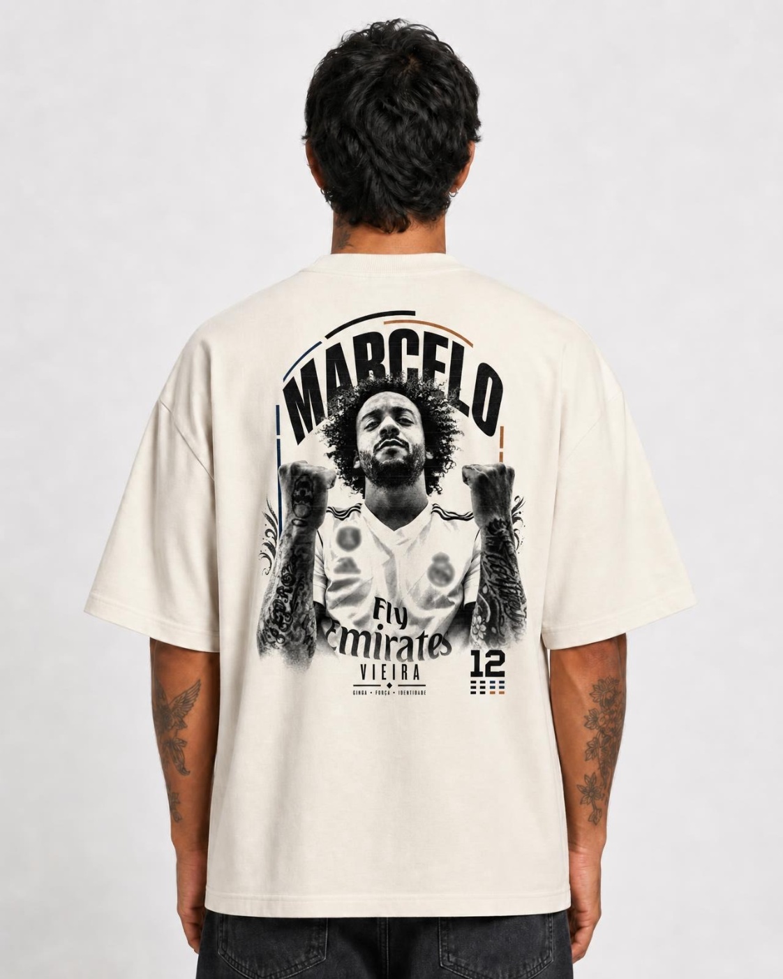 Camiseta Marcelo Vieira Ginga, Força e Identidade Oversize