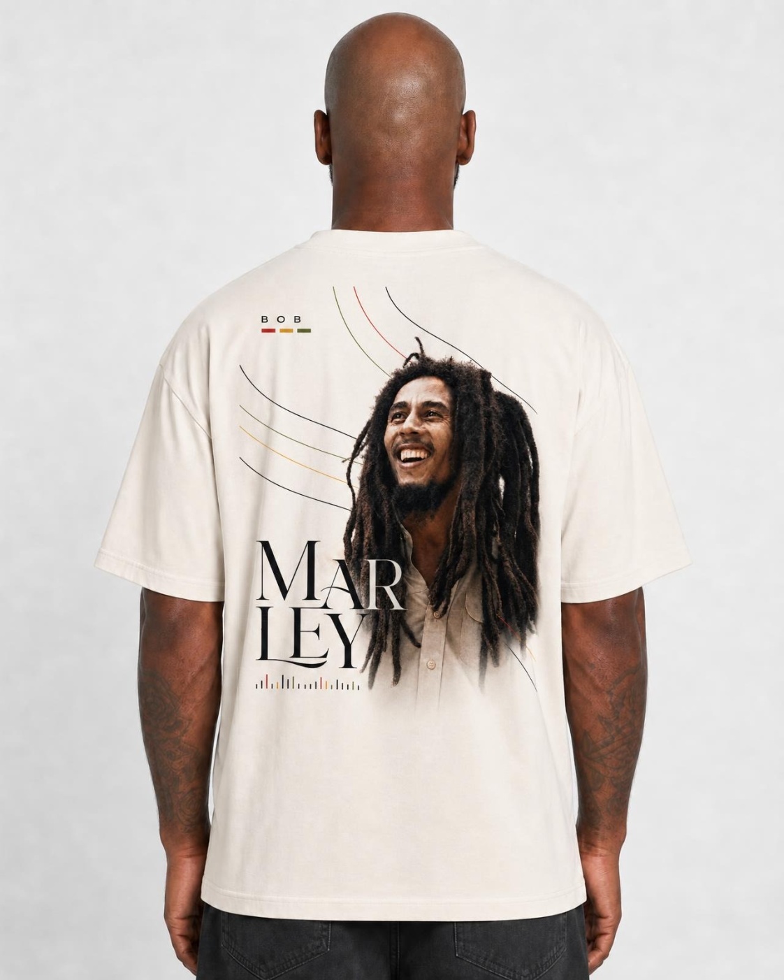 Camiseta Bob Marley Ritmo em Liberdade Oversize