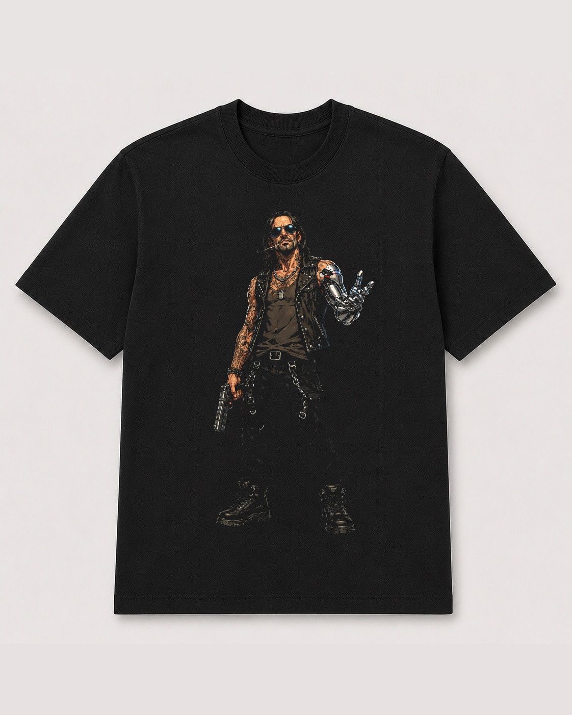 Camiseta Johnny Silverhand Mercenário Rebelde