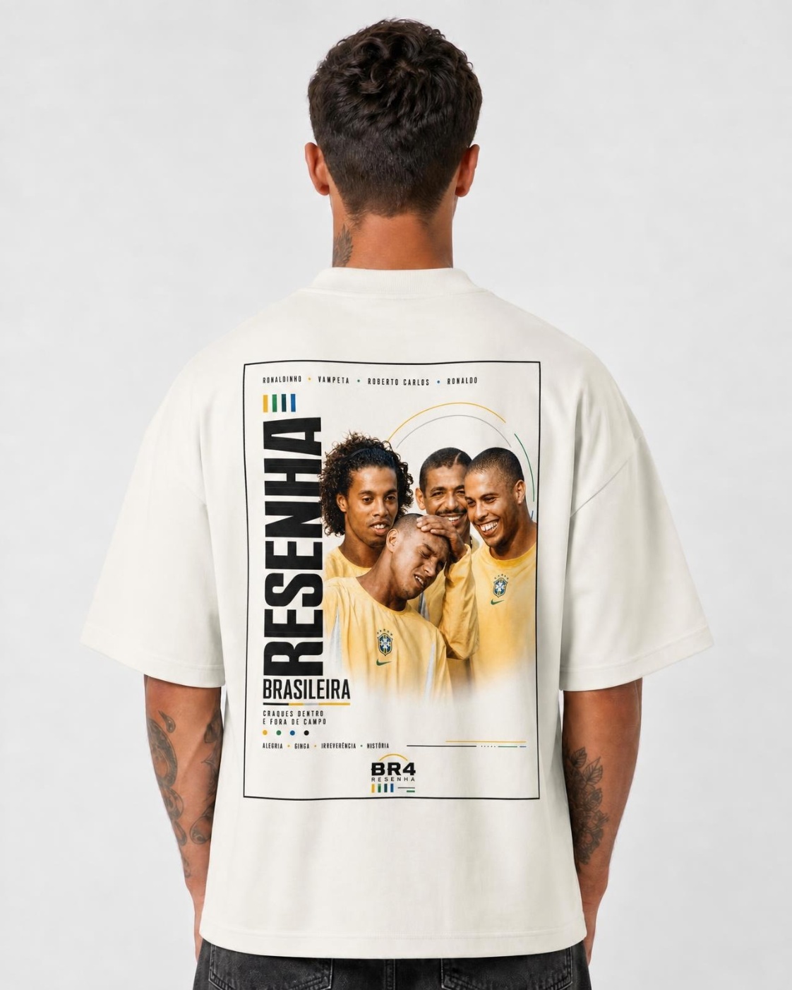 Camiseta Quatro Lendas Resenha Brasileira Oversize