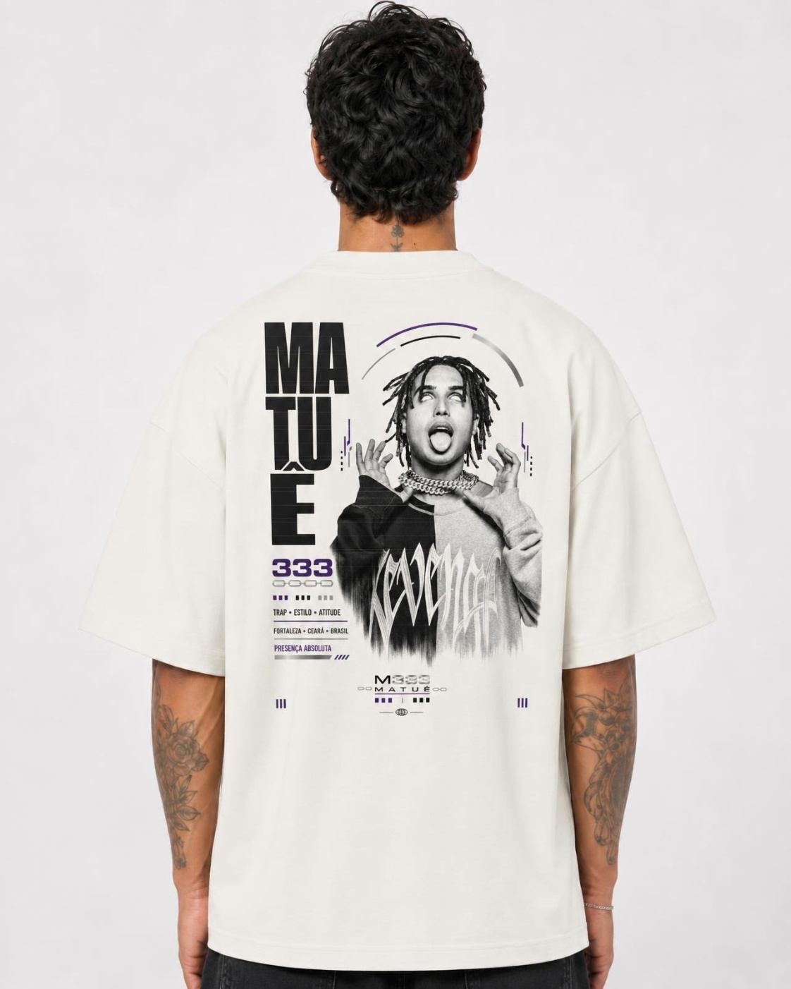 Camiseta Matuê 333 Presença Absoluta Oversize