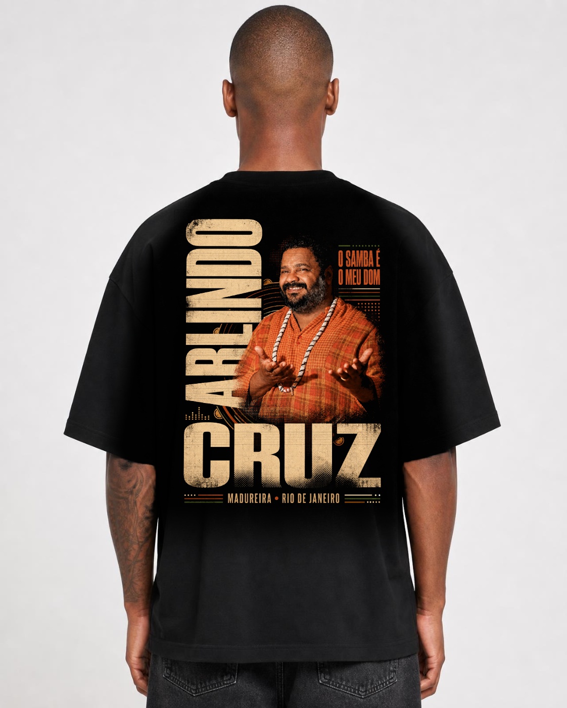 Camiseta Arlindo Cruz O Samba É o Meu Dom Oversize