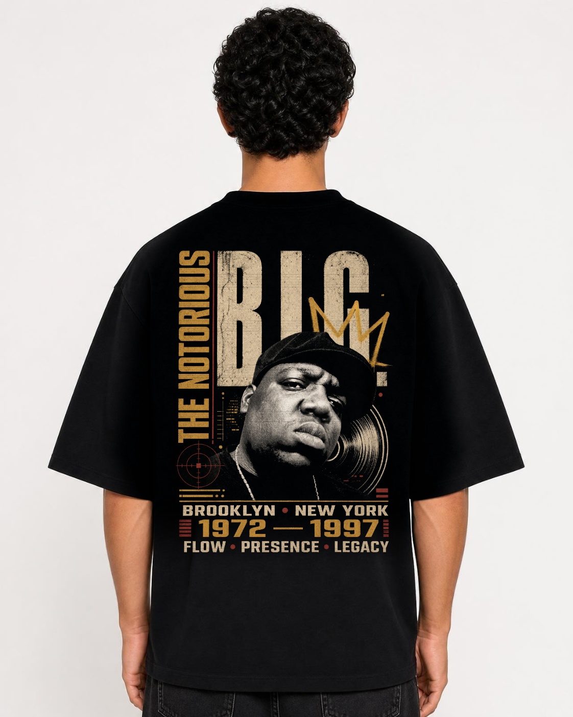 Camiseta The Notorious B.I.G. Flow Presence Legacy Oversize