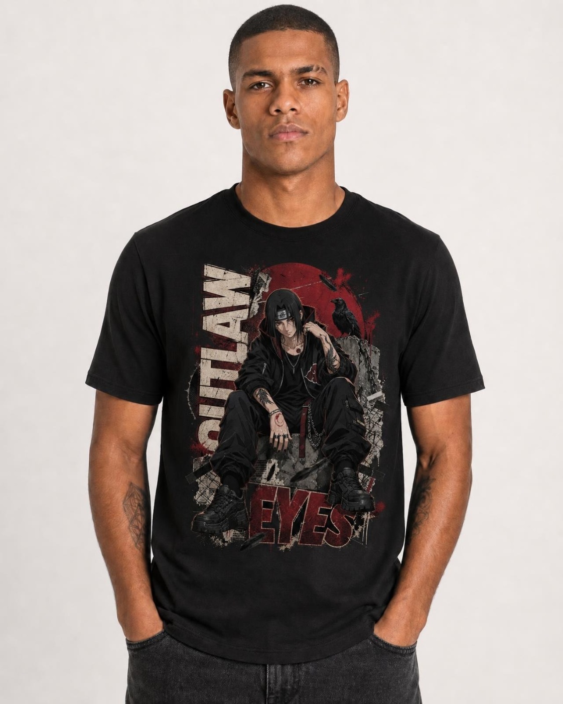 Camiseta Itachi Outlaw Eyes Tradicional
