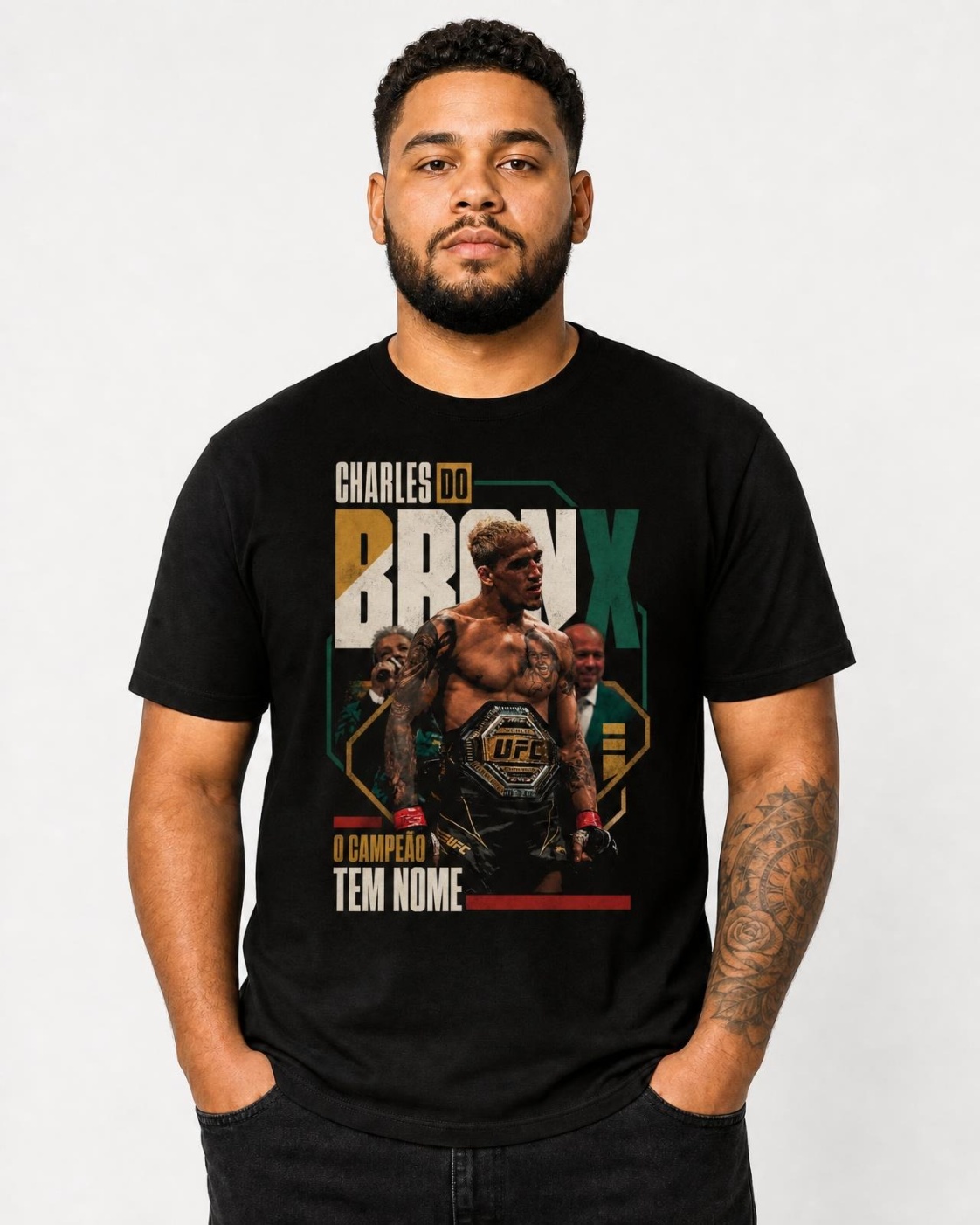 Camiseta Charles do Bronx O Campeão Tem Nome
