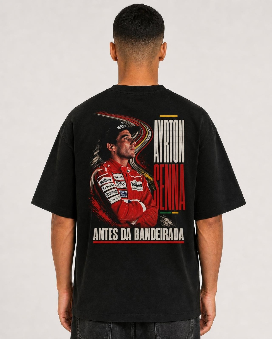 Camiseta Ayrton Senna Antes da Bandeirada Oversize 1
