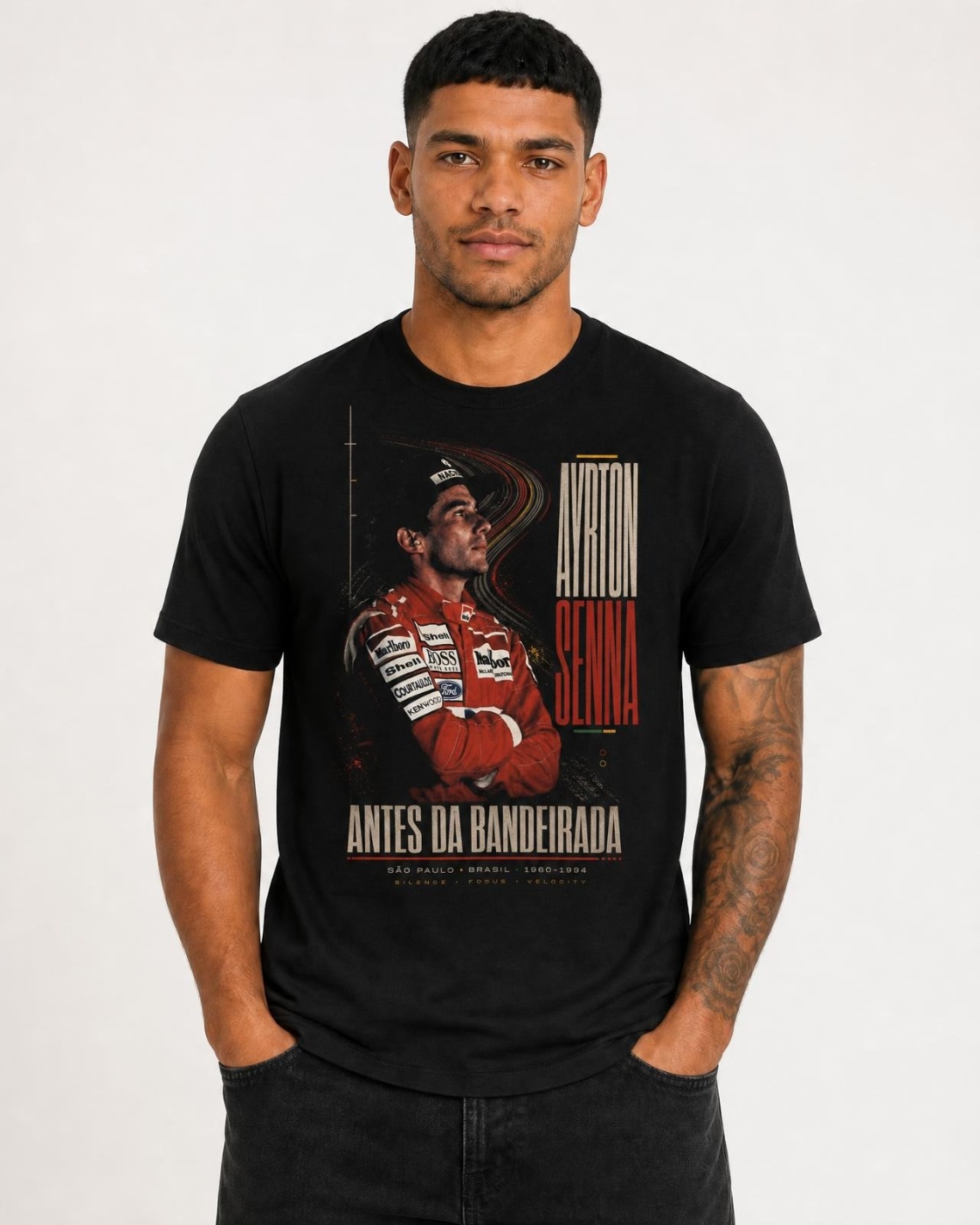 Camiseta Ayrton Senna Antes da Bandeirada Oversize 1