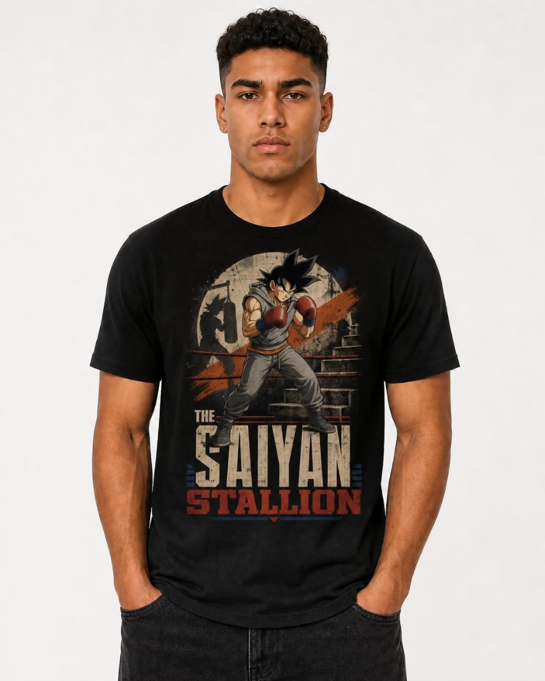 Camiseta Goku The Saiyan Stallion Tradicional