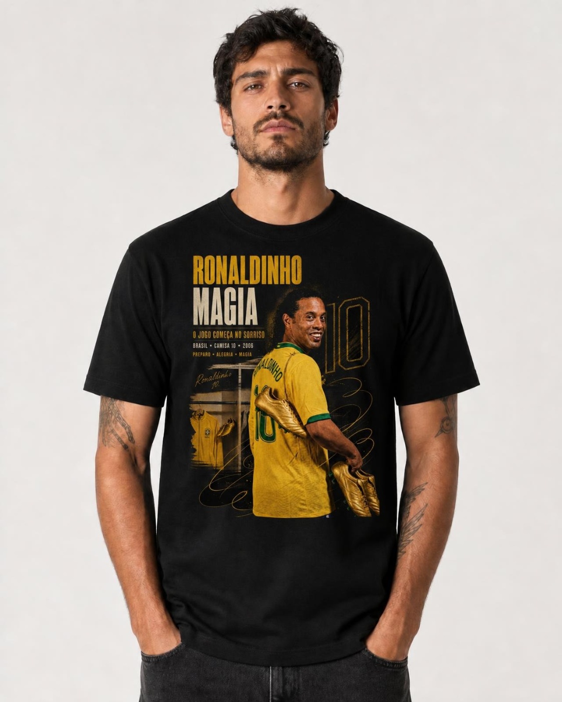 Camiseta Camiseta Ronaldinho Magia 10 (2) Regular
