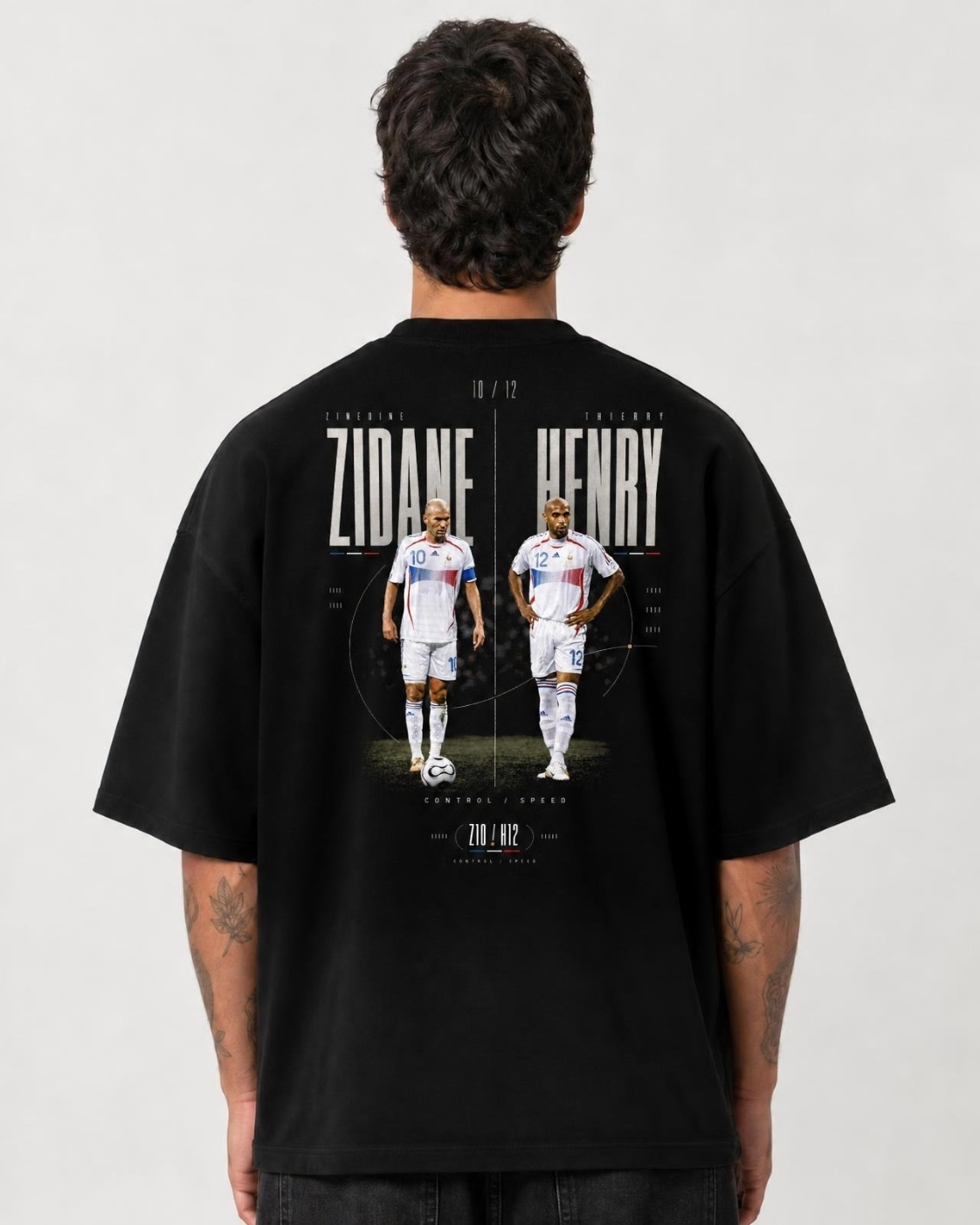 Camiseta Zidane & Henry Controle e Velocidade Oversize