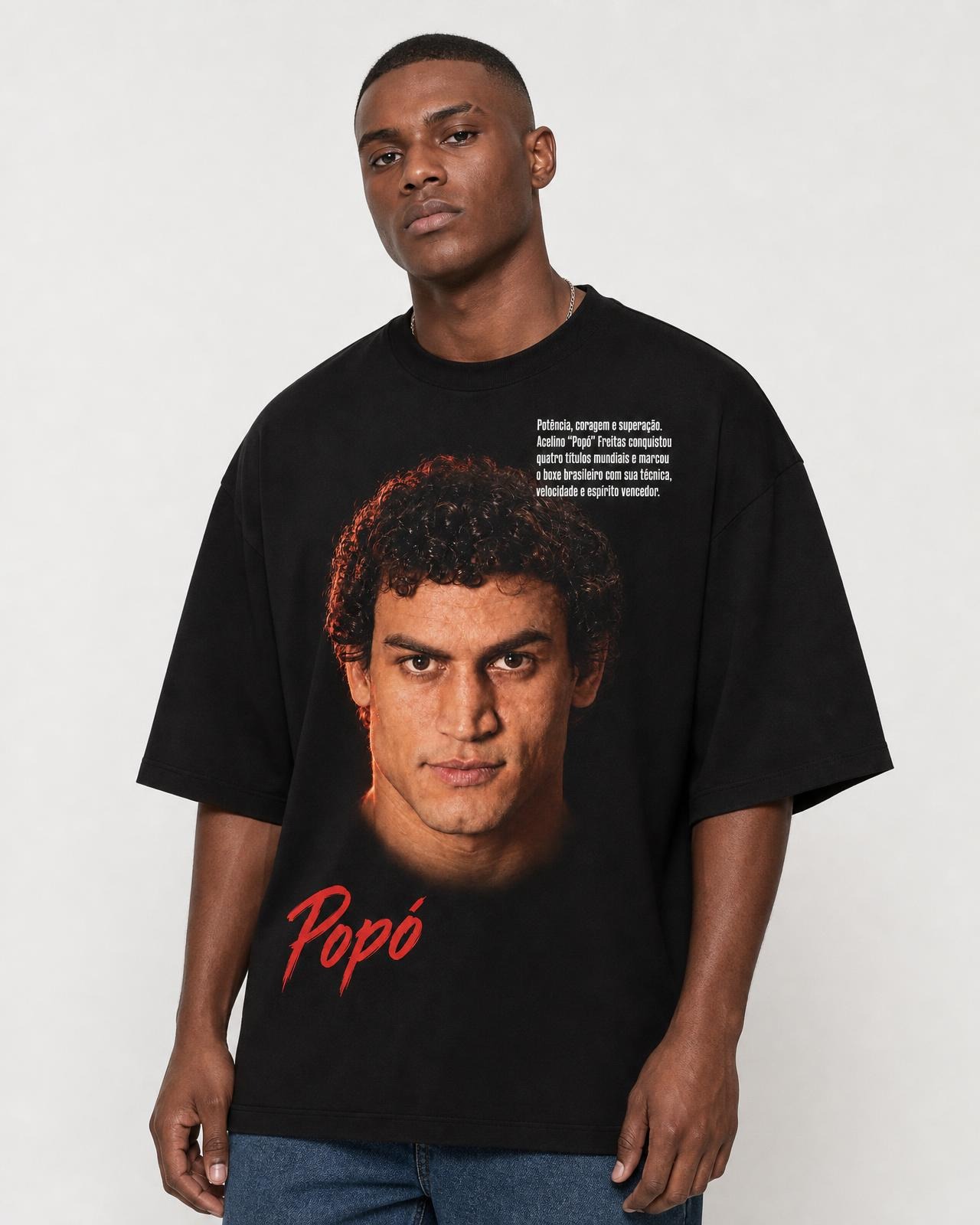 Camiseta Acelino “Popó” Freitas — Potência, Coragem e Superação