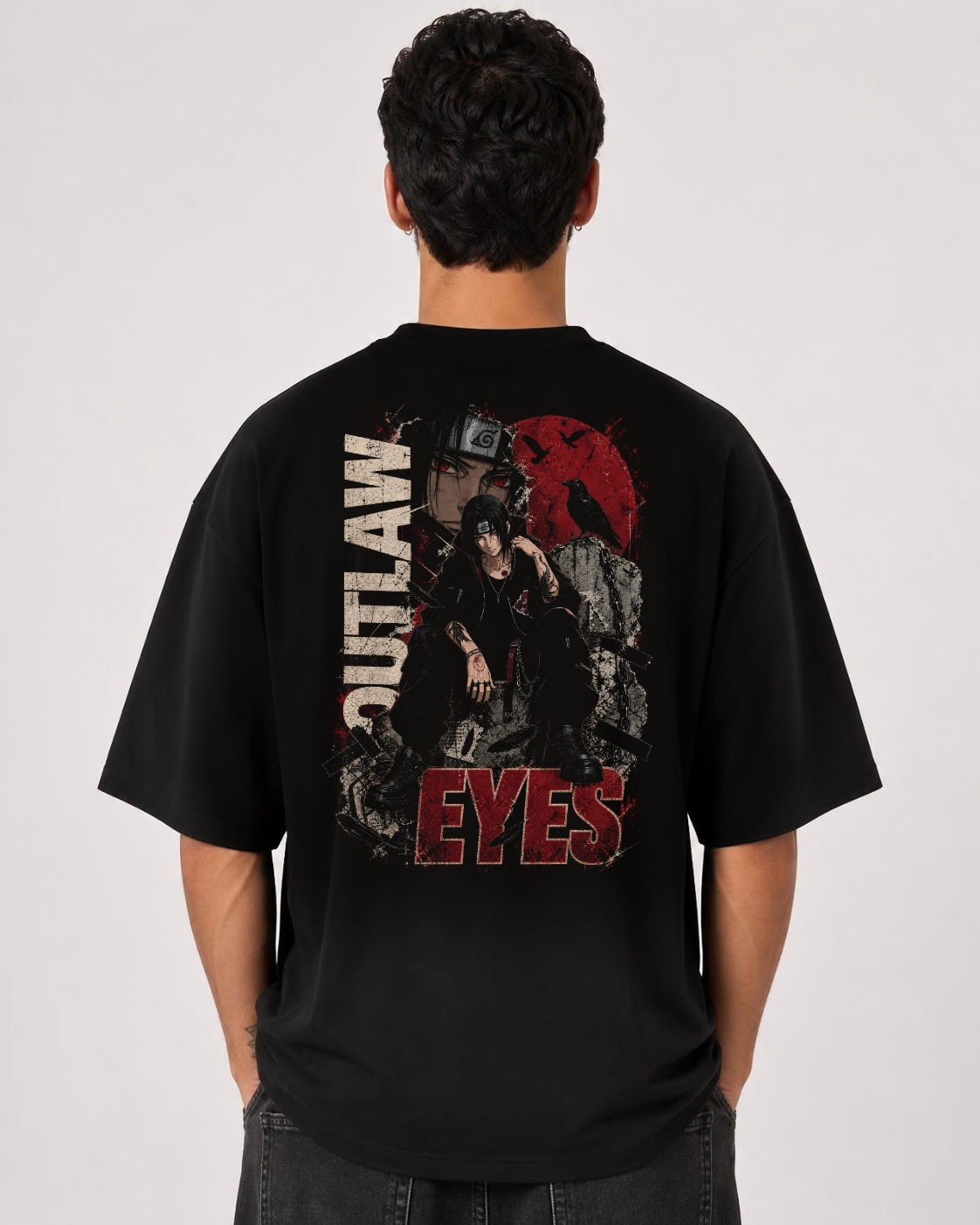 Camiseta Itachi Outlaw Eyes Oversize Masculina