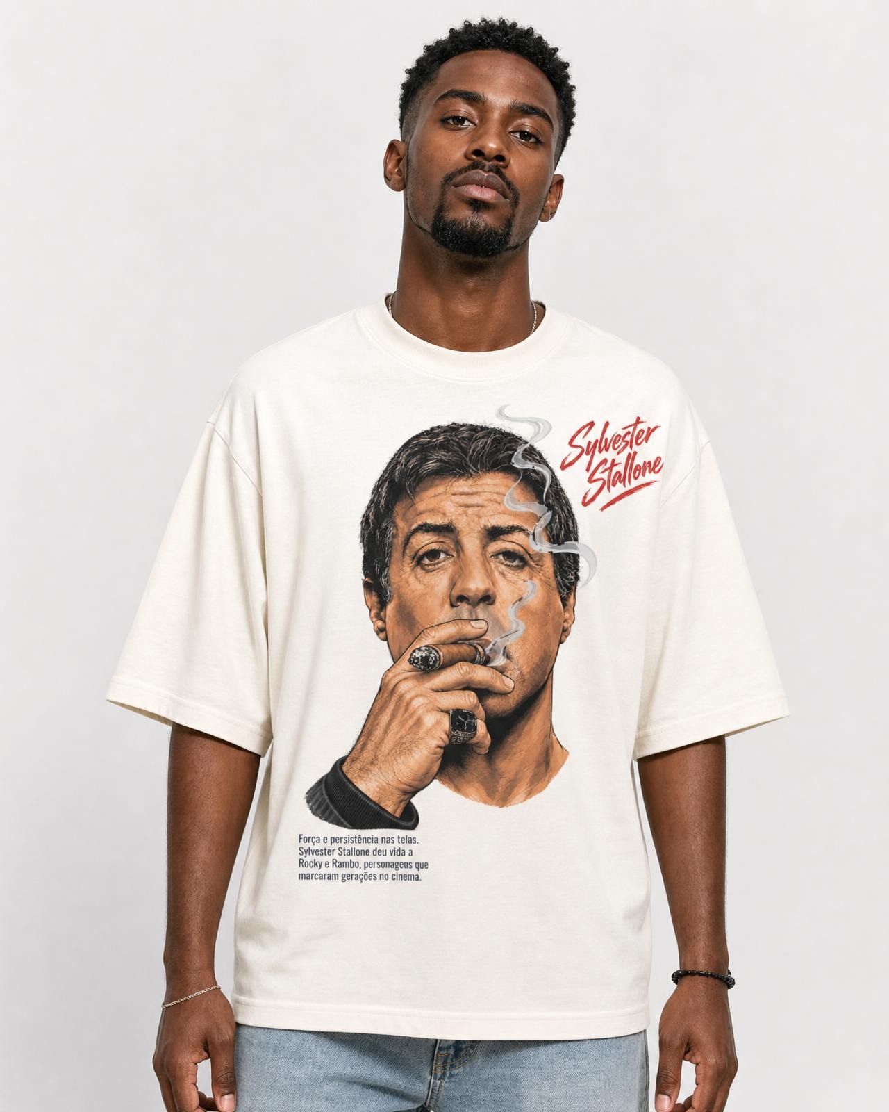 Camiseta Sylvester Stallone — Força e Persistência nas Telas