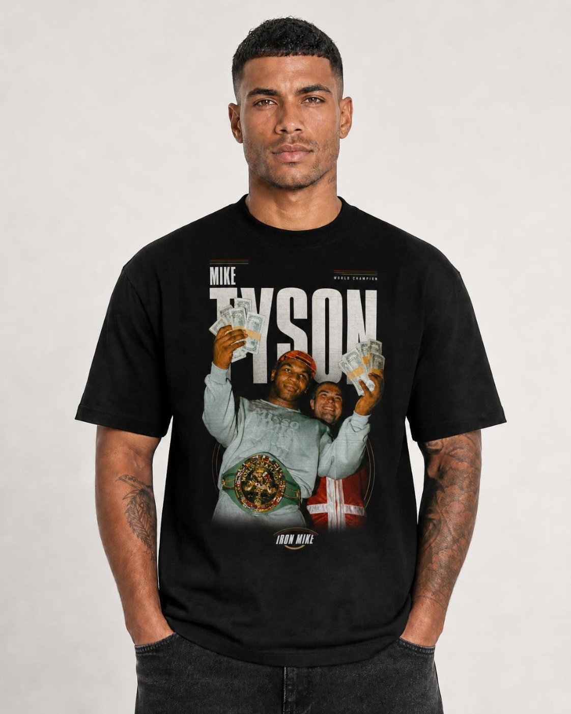 Camiseta Camiseta Mike Tyson Noite De Campeão (1) Regular