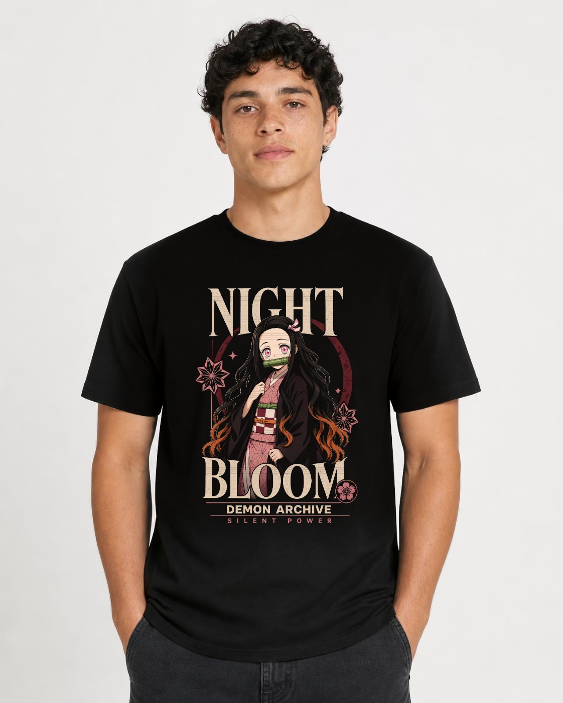 Camiseta Nezuko Kamado Night Bloom Tradicional