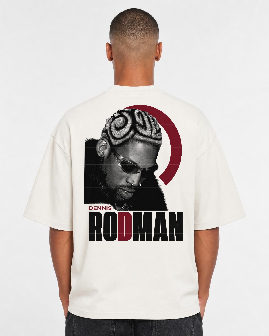 Camiseta Dennis Rodman Individualidade em Espiral Oversize