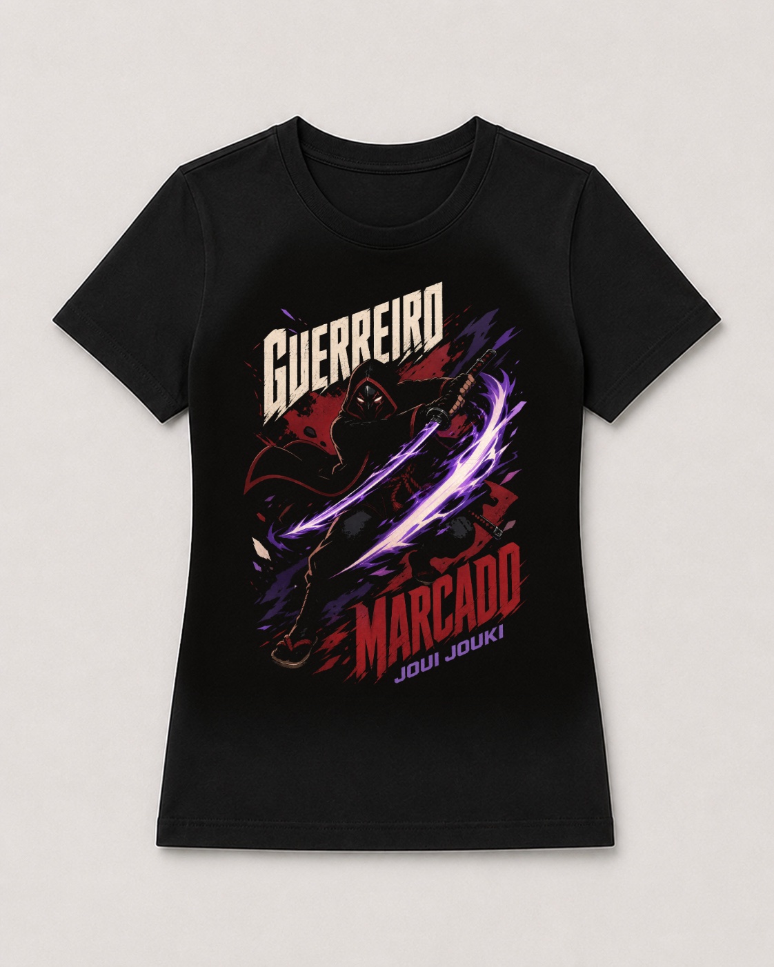 Camiseta Joui Jouki Guerreiro Marcado — feminina de frente