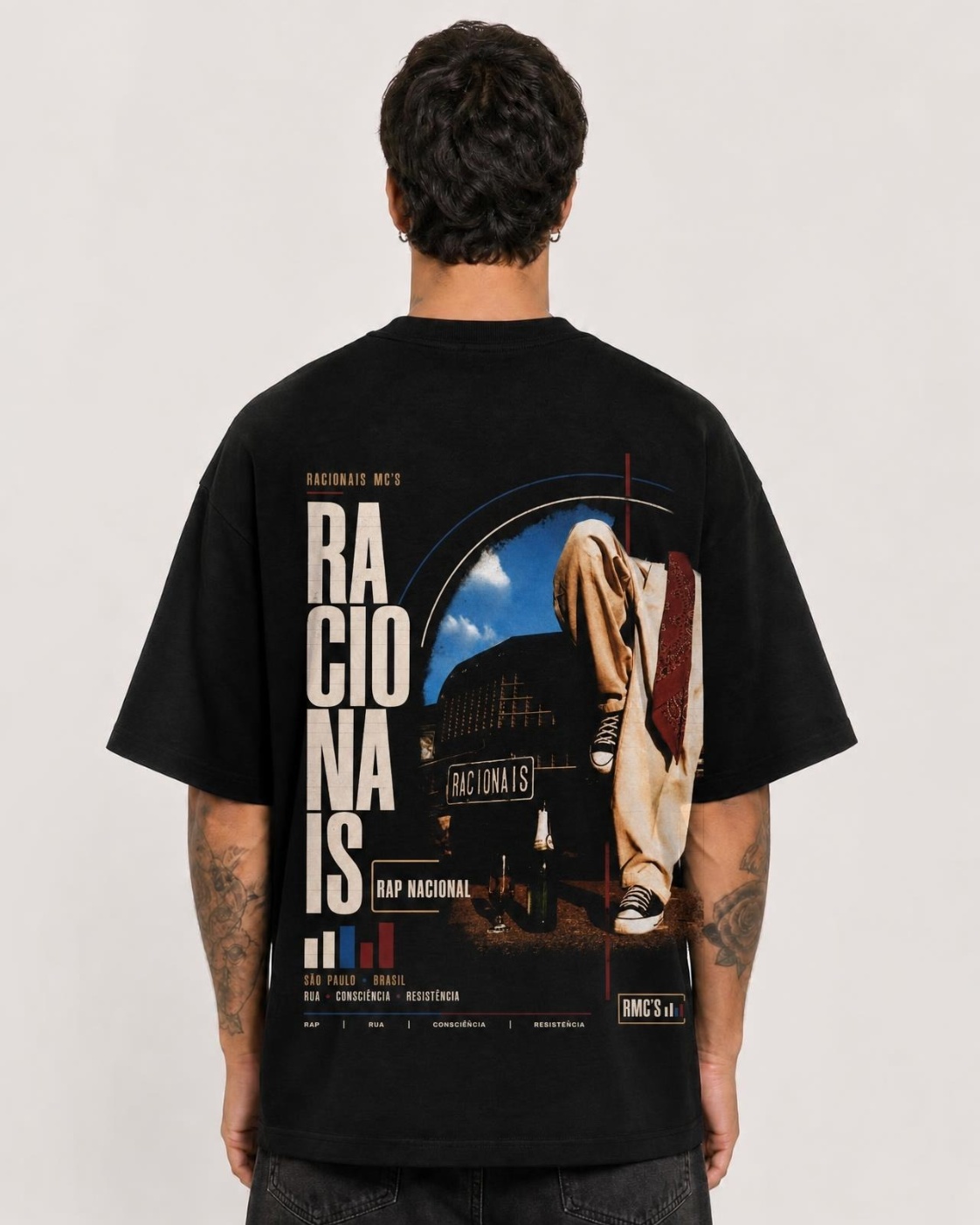 Camiseta Racionais Luxo Periférico Oversize