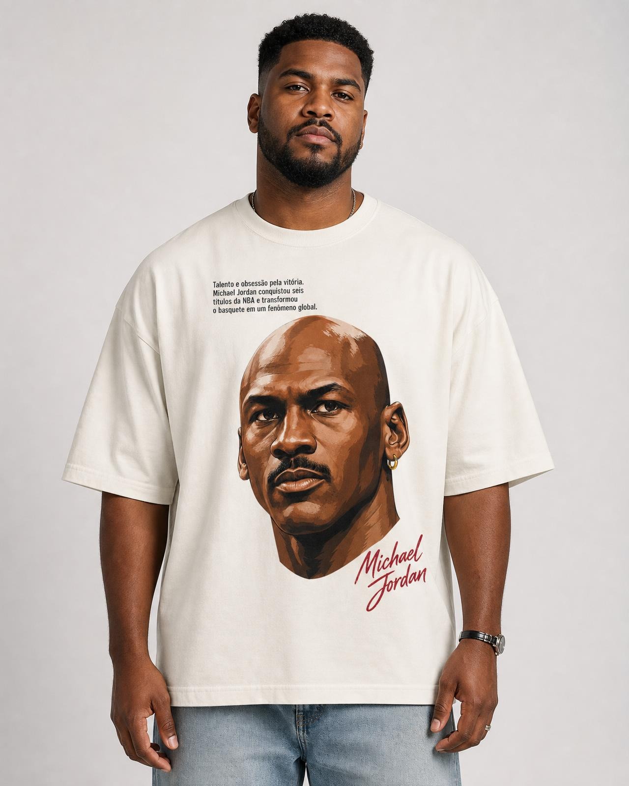 Camiseta Michael Jordan Talento e Obsessão pela Vitória