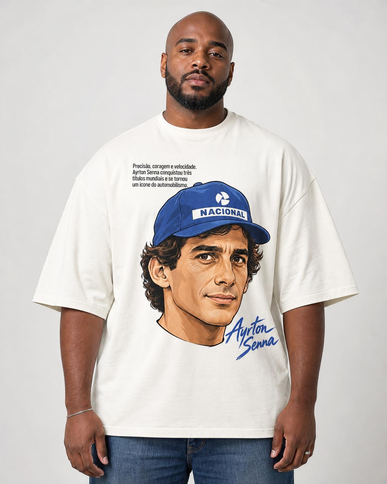 Camiseta Ayrton Senna: Precisão, Coragem e Velocidade