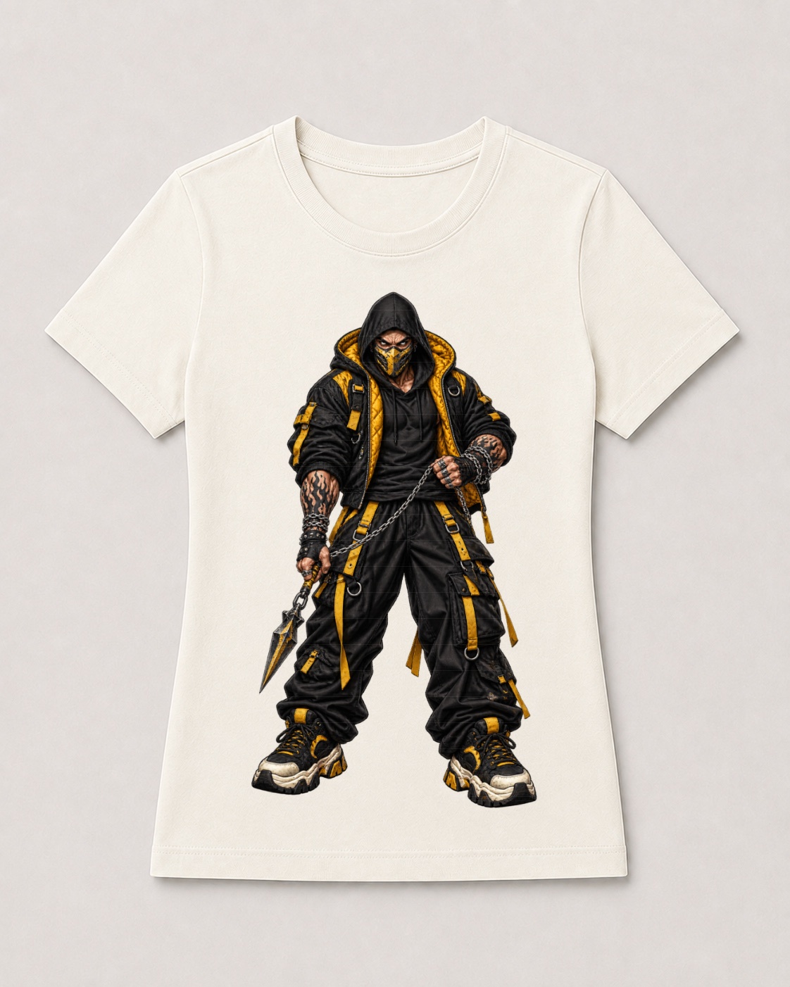 Camiseta Scorpion Guerreiro Urbano — feminina de frente