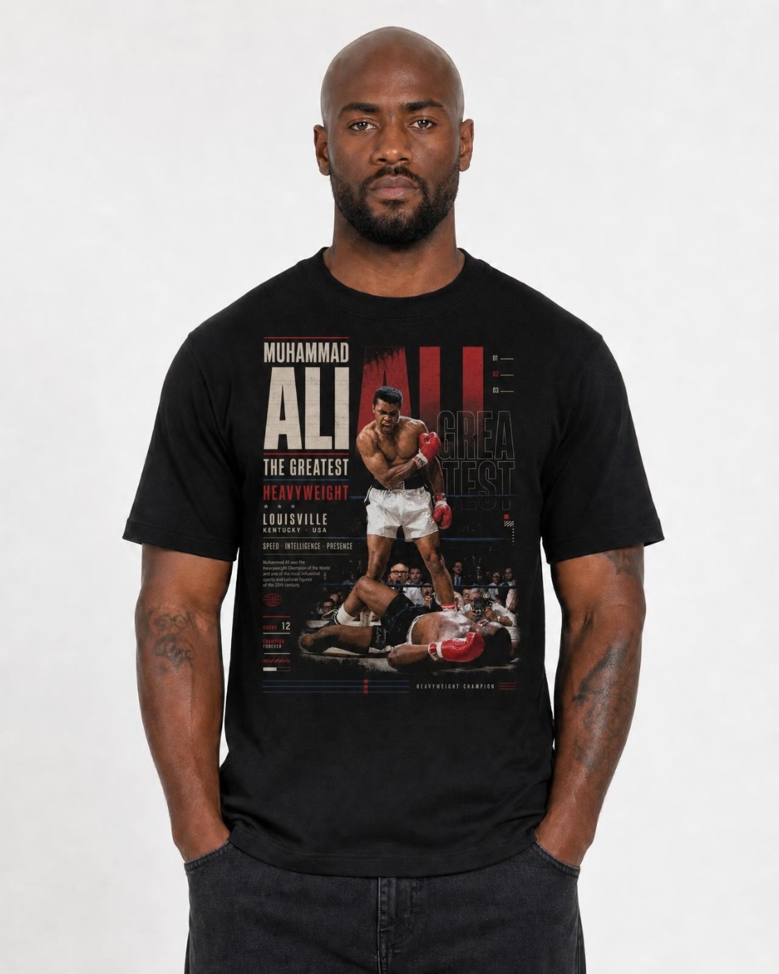 Camiseta Muhammad Ali The Greatest Heavyweight Regular