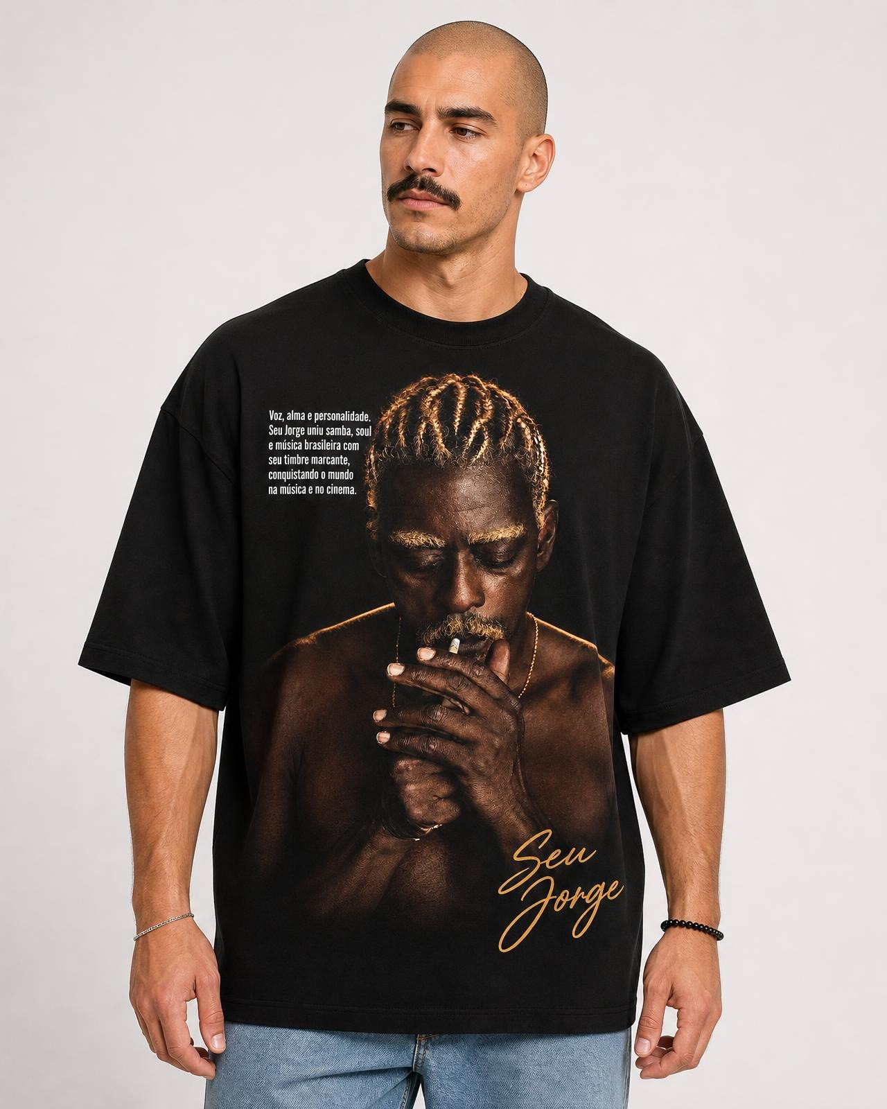 Camiseta Seu Jorge — Voz, Alma e Personalidadee