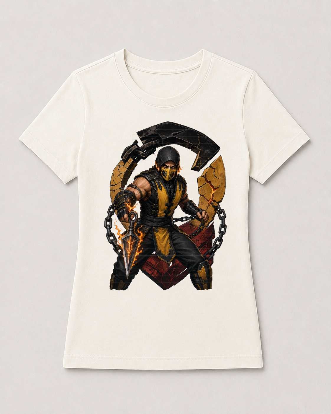 Camiseta Scorpion Hellfire Restraint — feminina de frente