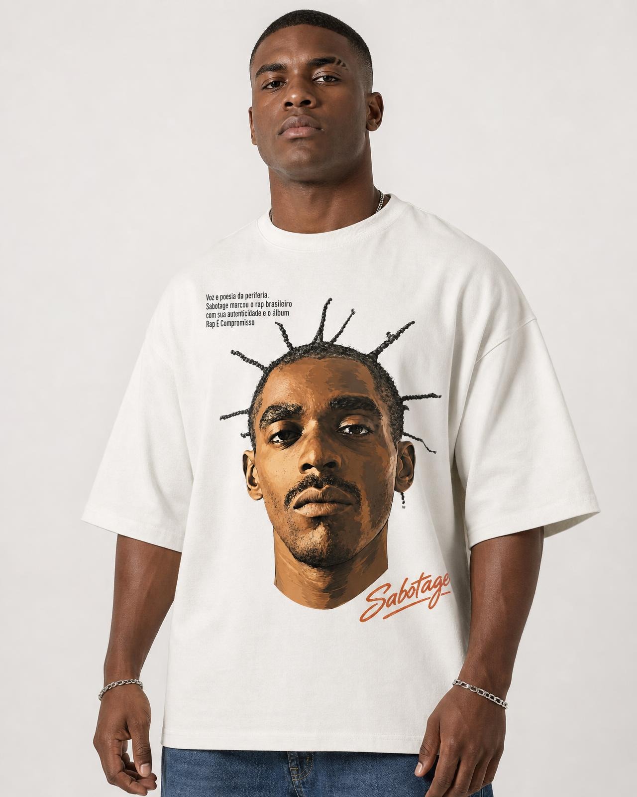 Camiseta Sabotage — Voz e Poesia da Periferia