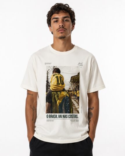 Camiseta O Brasil Vai Nas Costas